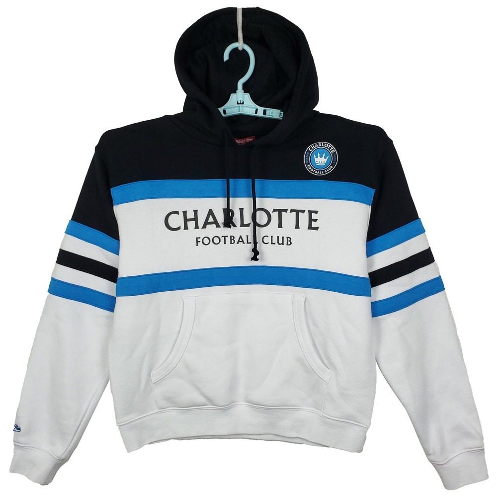 Charlotte FC Mitchell & Ness MLS Womens Medium Hoodie‎ White Black Blue NWT
